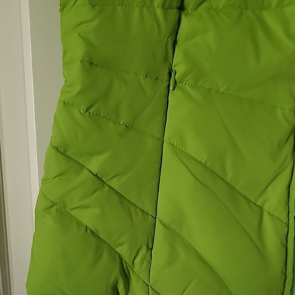 Kenneth Cole Reaction Lime Green Puffer With Zipper Vest Women's Large - Picture 8 of 16